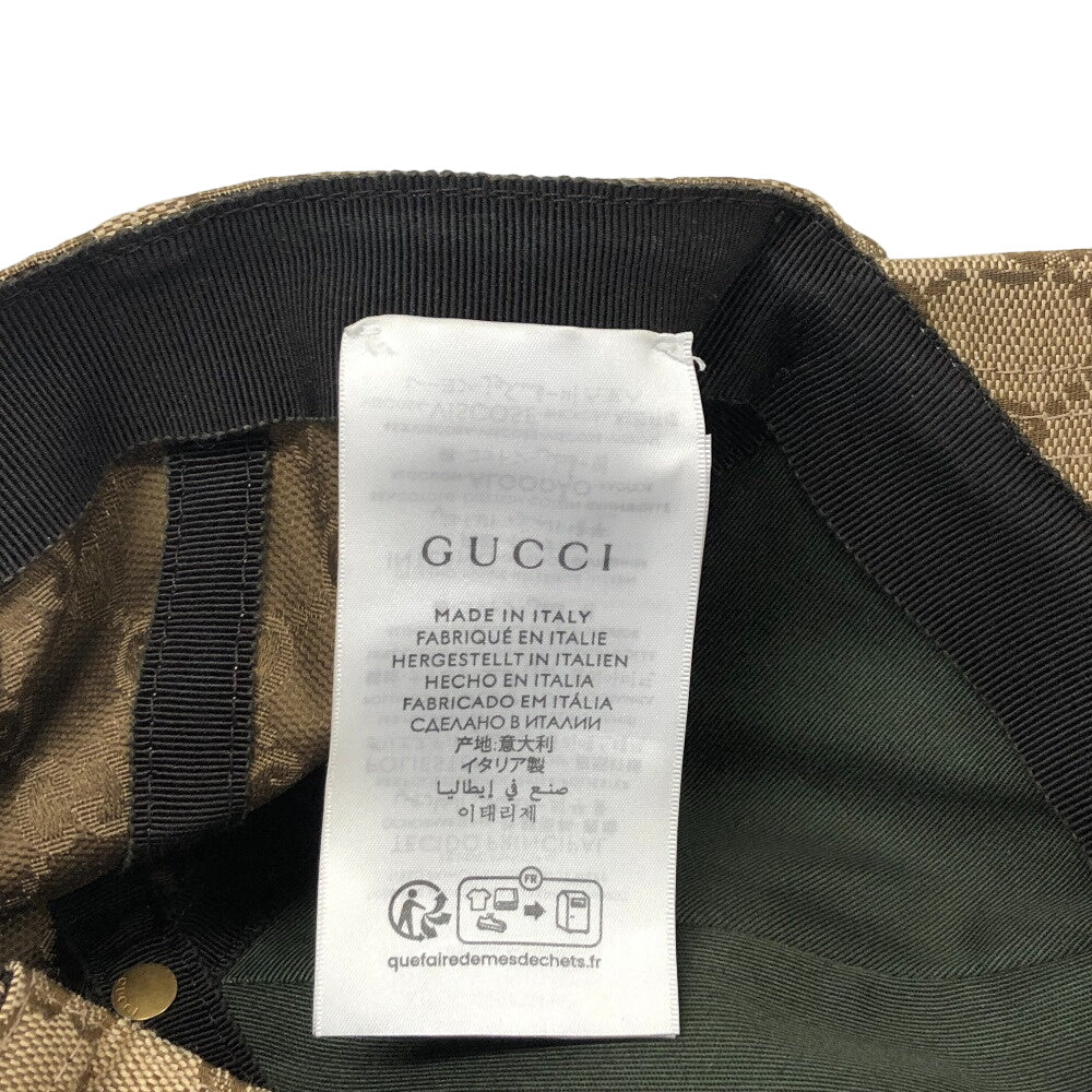 GUCCI cap 789016 canvas Brown Sherry line GG baseball cap XL