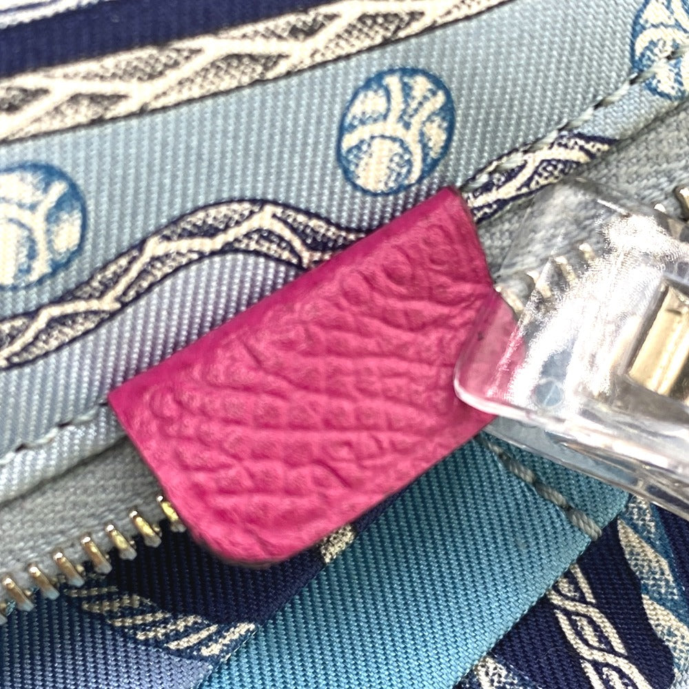 HERMES Long Wallet Purse Epsom, Silk pink Zip Around Azap long silk in Women Used