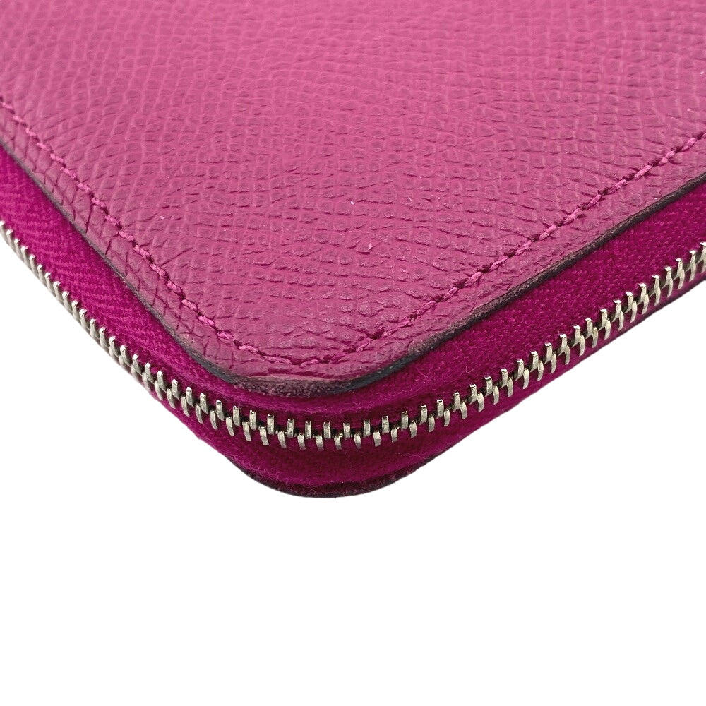 HERMES Long Wallet Purse Epsom, Silk pink Zip Around Azap long silk in Women Used