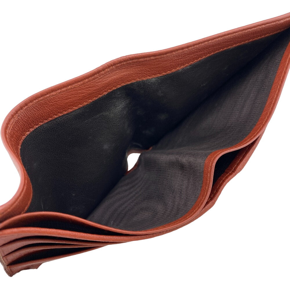 GUCCI Bifold Wallet 124559 leather Red Bamboo mens Used