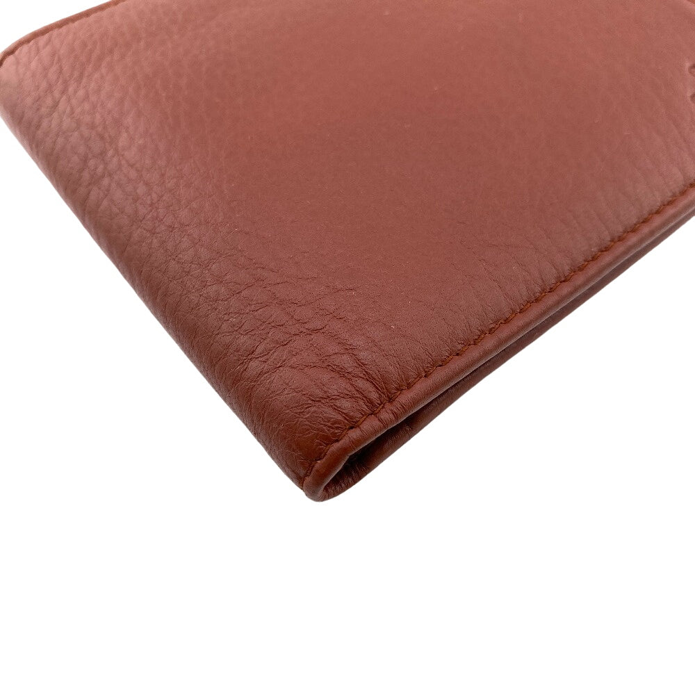 GUCCI Bifold Wallet 124559 leather Red Bamboo mens Used