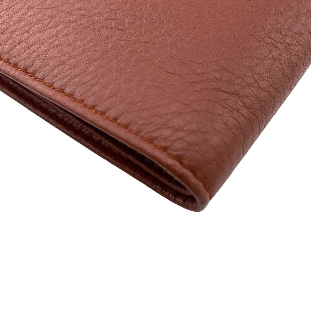 GUCCI Bifold Wallet 124559 leather Red Bamboo mens Used