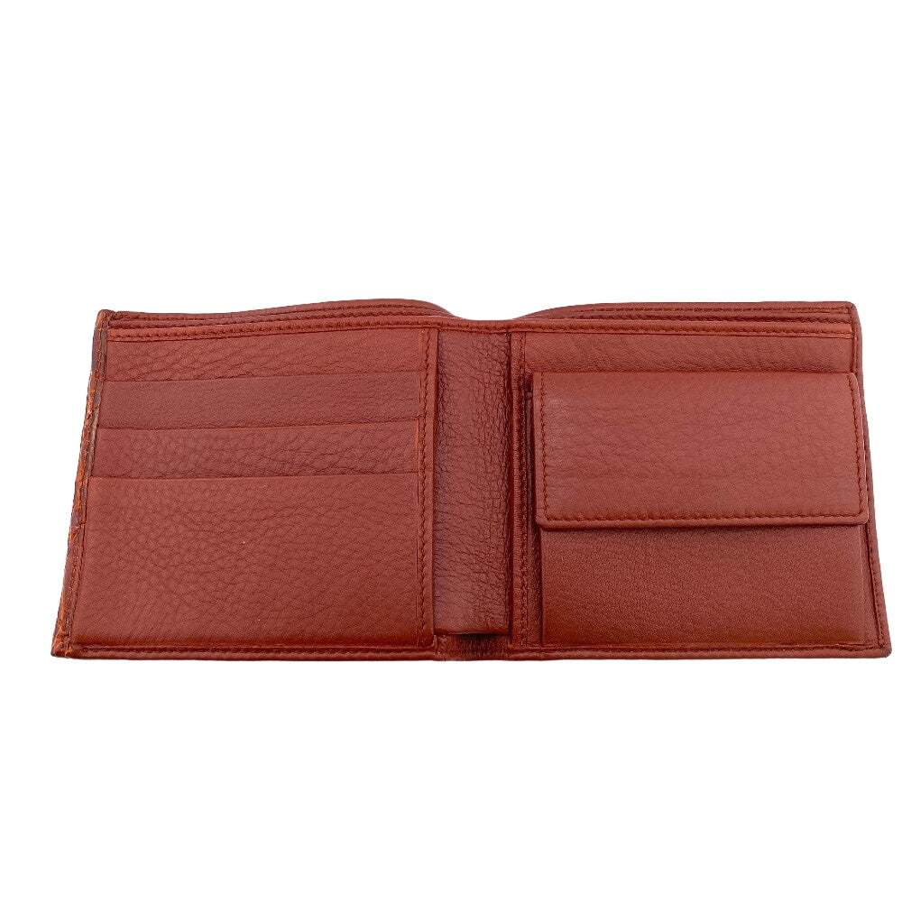 GUCCI Bifold Wallet 124559 leather Red Bamboo mens Used