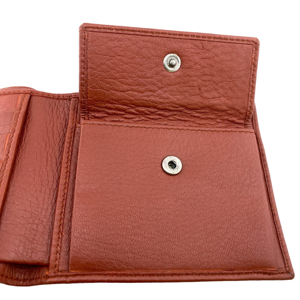 GUCCI Bifold Wallet 124559 leather Red Bamboo mens Used