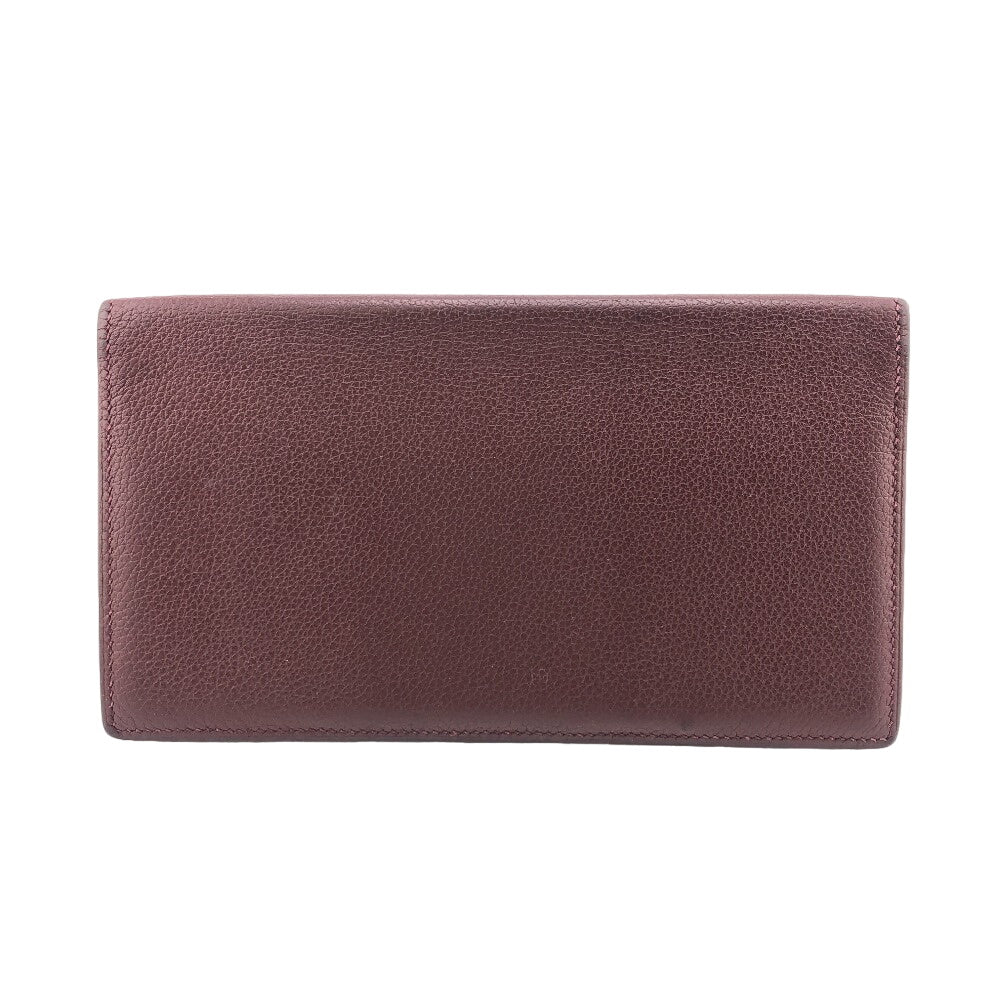 HERMES Long Wallet Purse leather Brown MC2 Fleming unisex(Unisex) Used