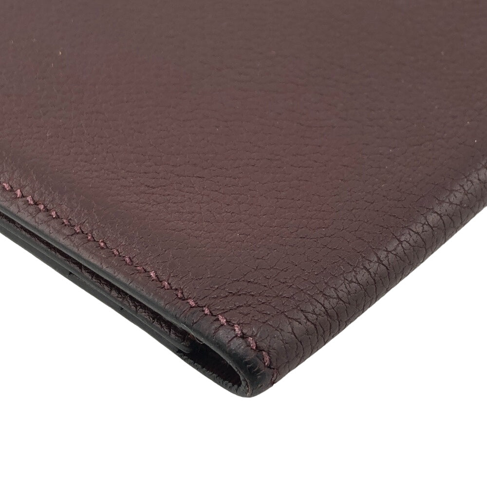 HERMES Long Wallet Purse leather Brown MC2 Fleming unisex(Unisex) Used