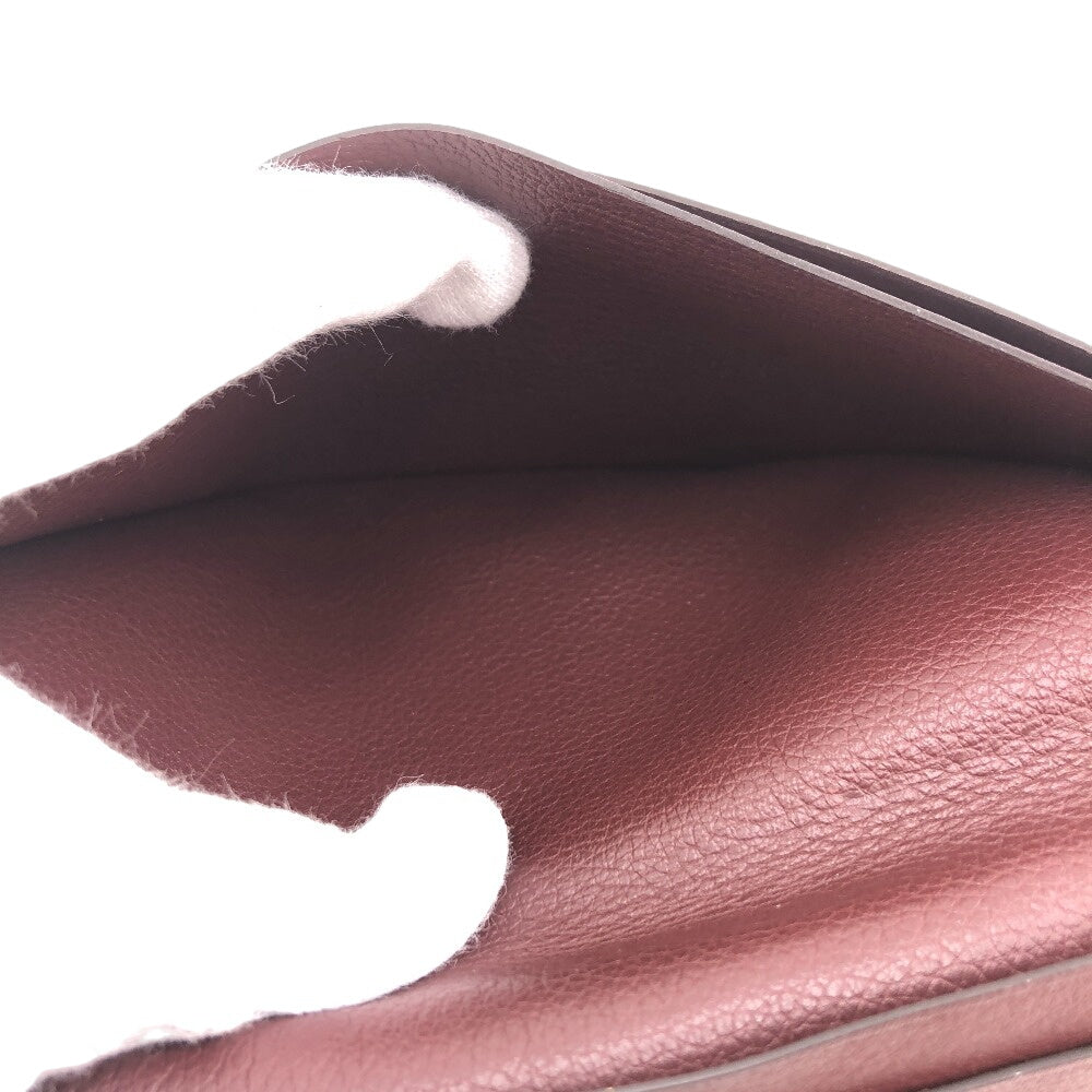 HERMES Long Wallet Purse leather Brown MC2 Fleming unisex(Unisex) Used