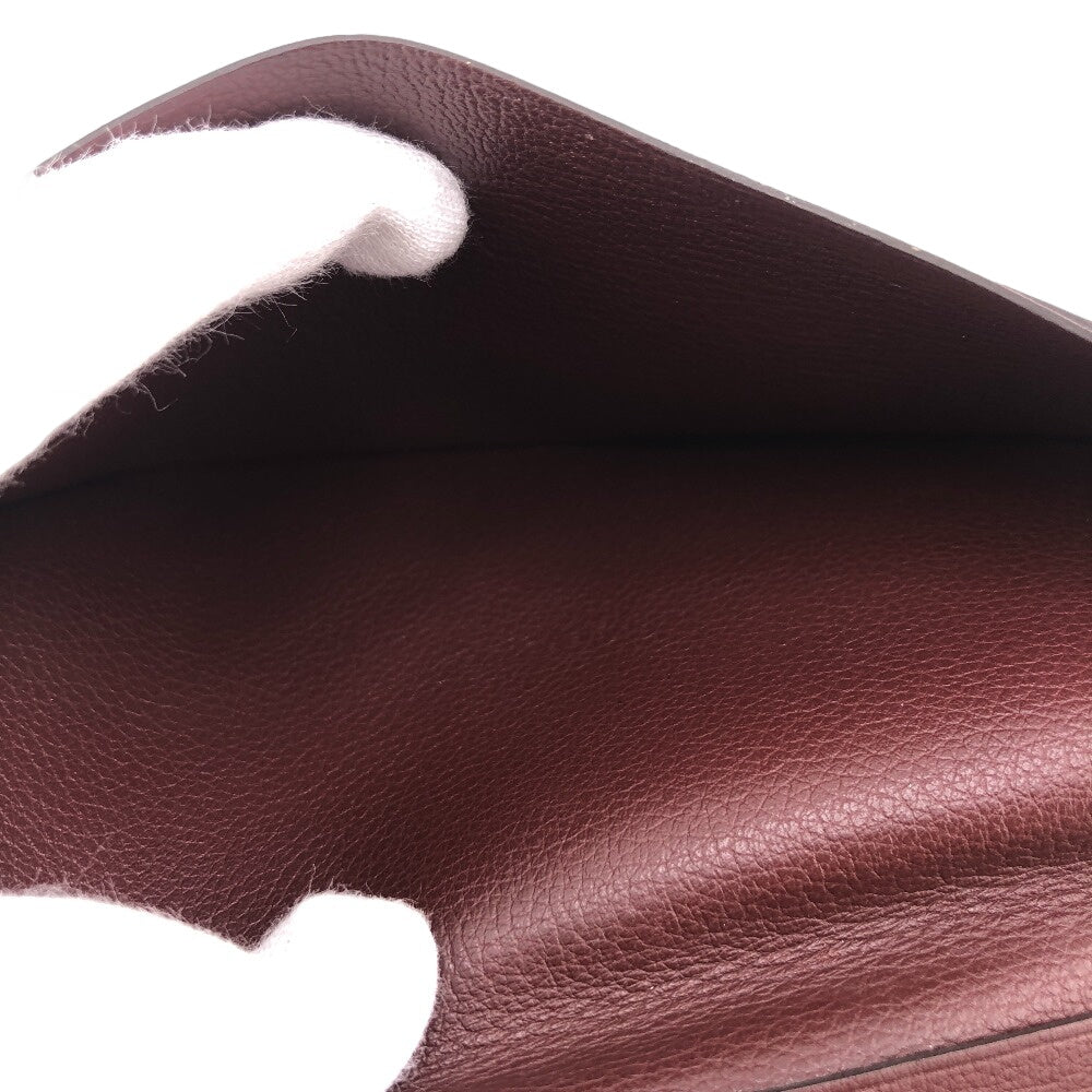 HERMES Long Wallet Purse leather Brown MC2 Fleming unisex(Unisex) Used