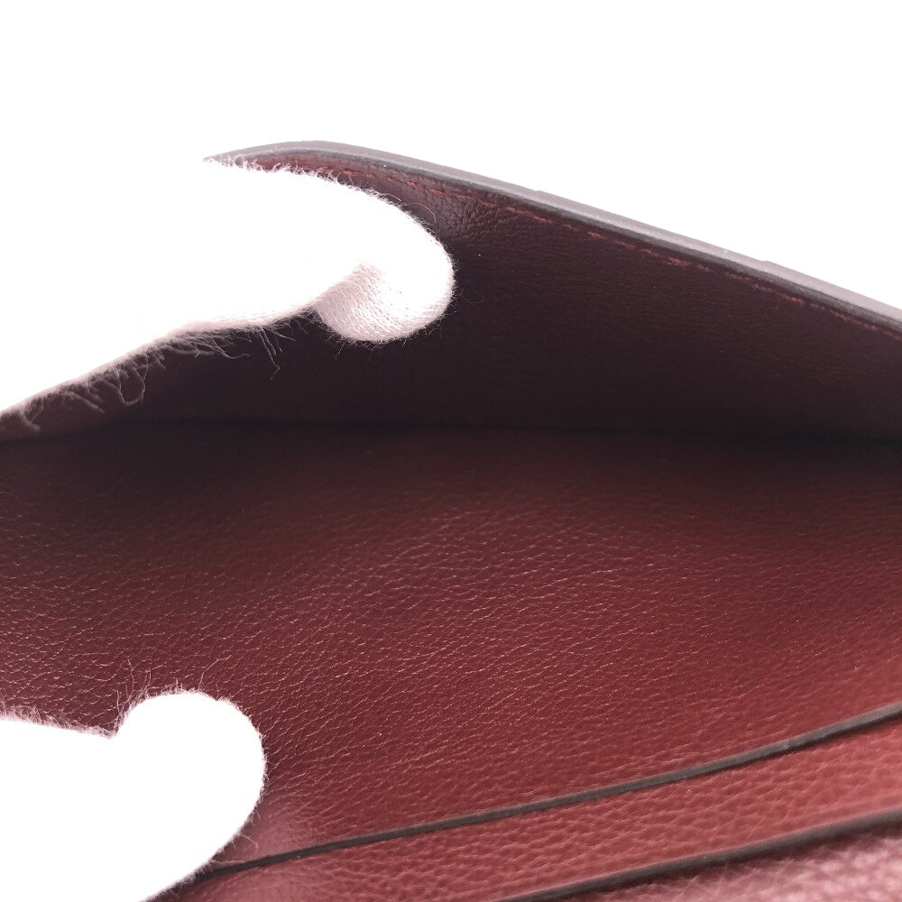 HERMES Long Wallet Purse leather Brown MC2 Fleming unisex(Unisex) Used