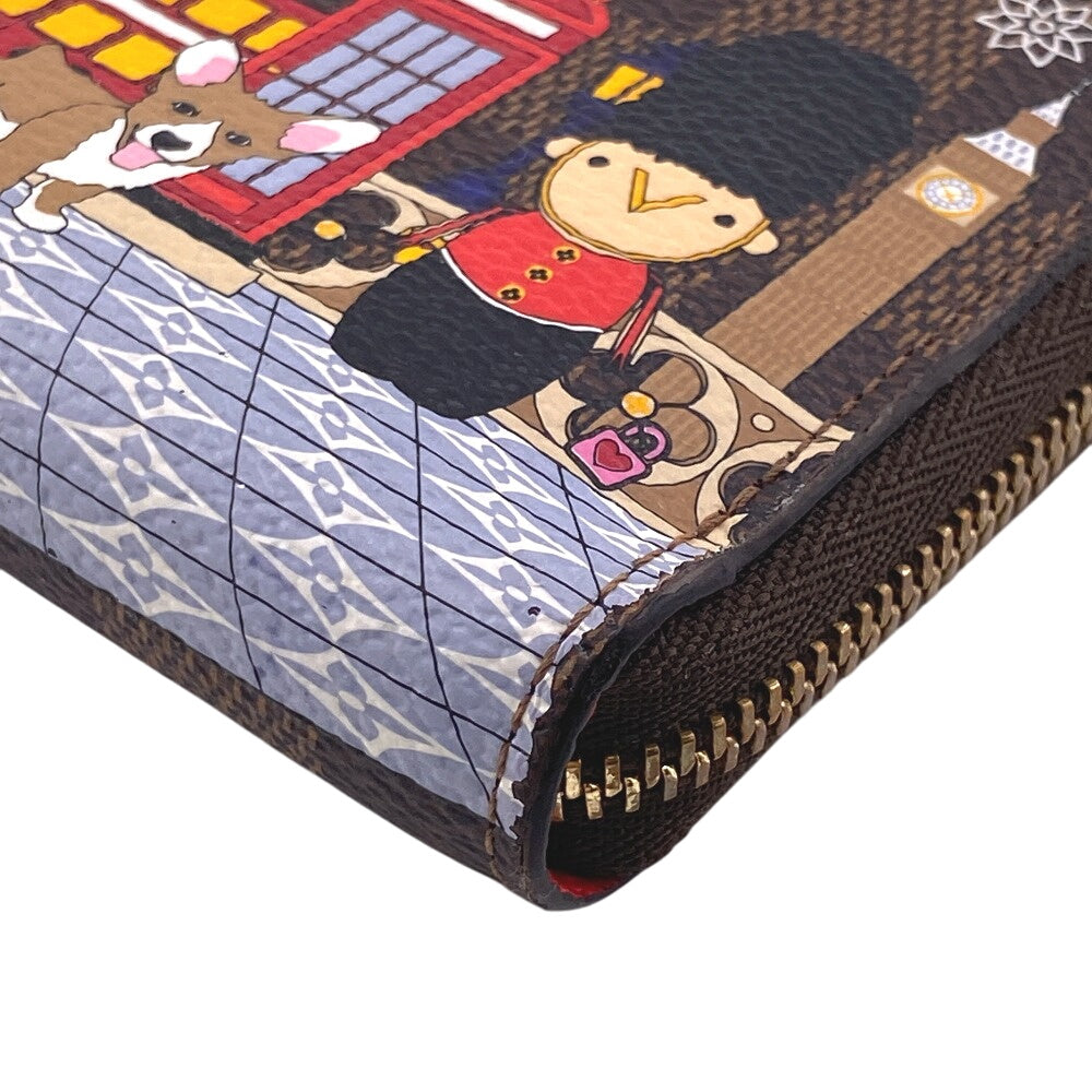 LOUIS VUITTON Coin case N60492 leather Brown Damier Zip around purse