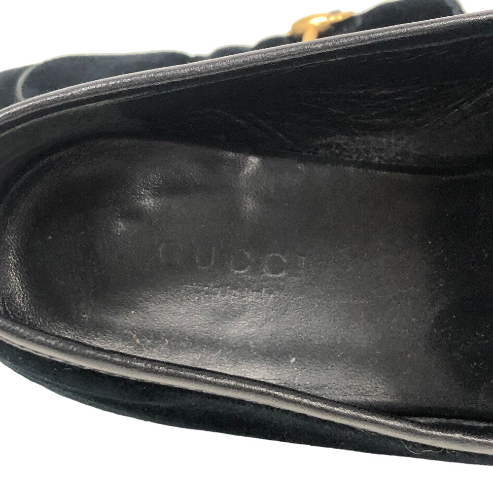GUCCI loafers 431467 velvet black 35 1/2 Horsebit Women 35 1/2 Used