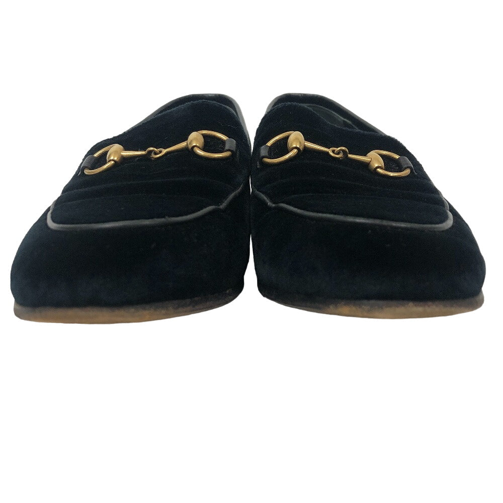 GUCCI loafers 431467 velvet black 35 1/2 Horsebit Women 35 1/2 Used