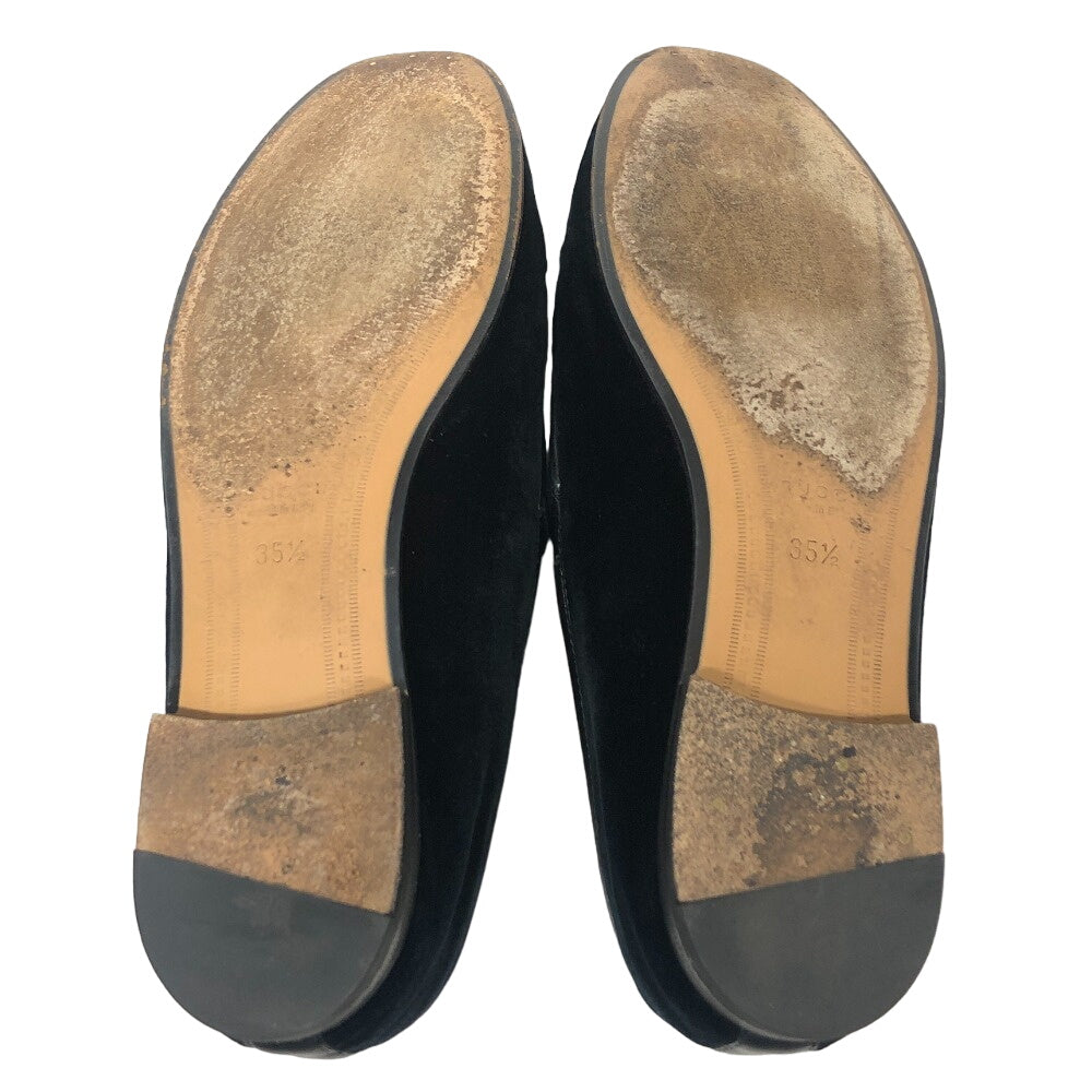 GUCCI loafers 431467 velvet black 35 1/2 Horsebit Women 35 1/2 Used