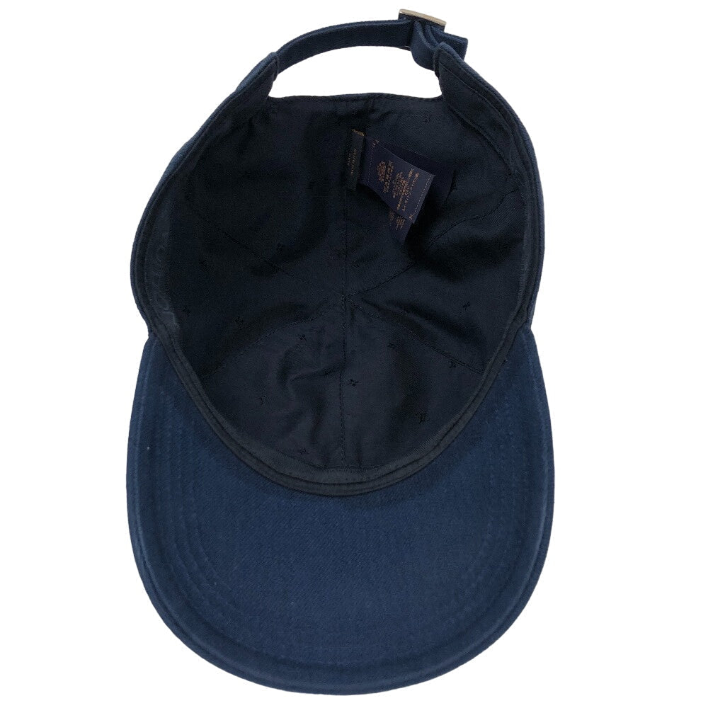 LOUIS VUITTON cap M7606L cotton Navy Marine LV smash mens Used