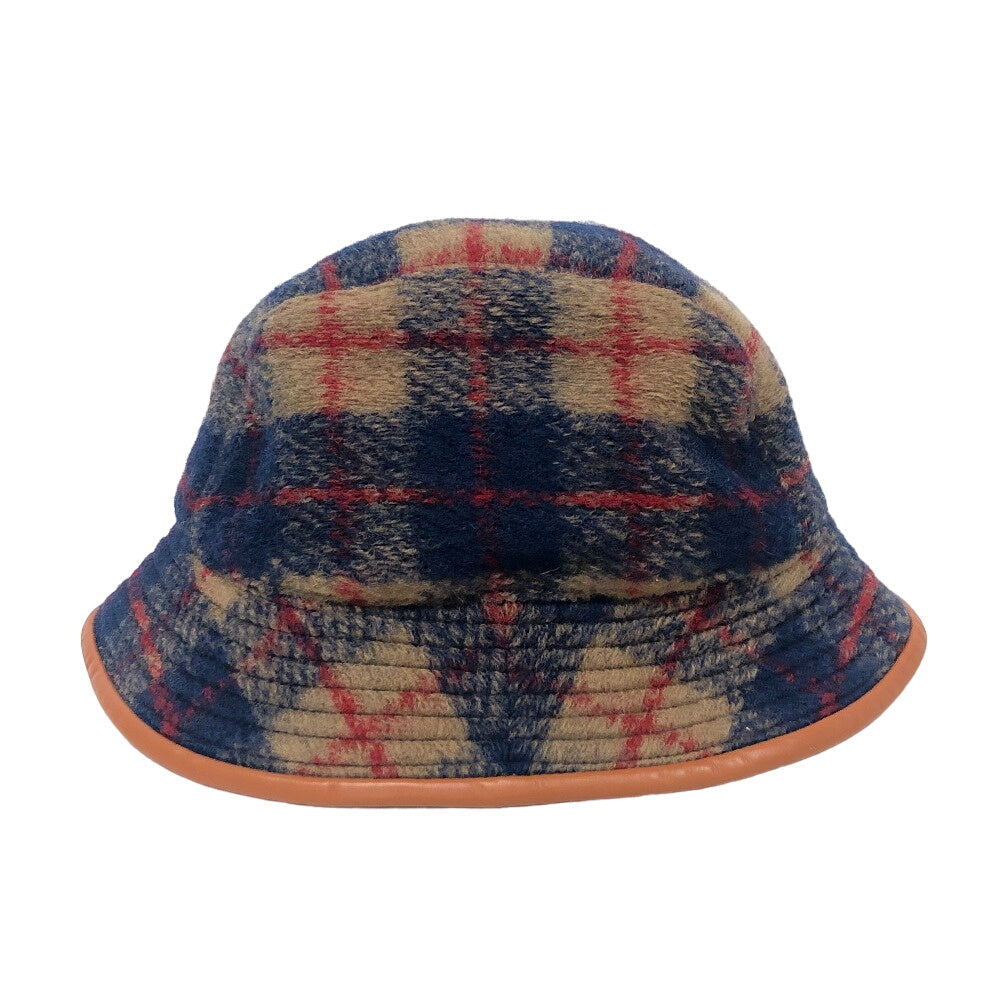 GUCCI hat 727244 Wool, Polyester Brown 58 M check unisex(Unisex) M Used