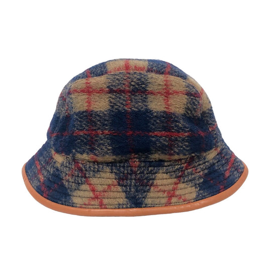 GUCCI hat 727244 Wool, Polyester Brown 58 M check unisex(Unisex) M Used