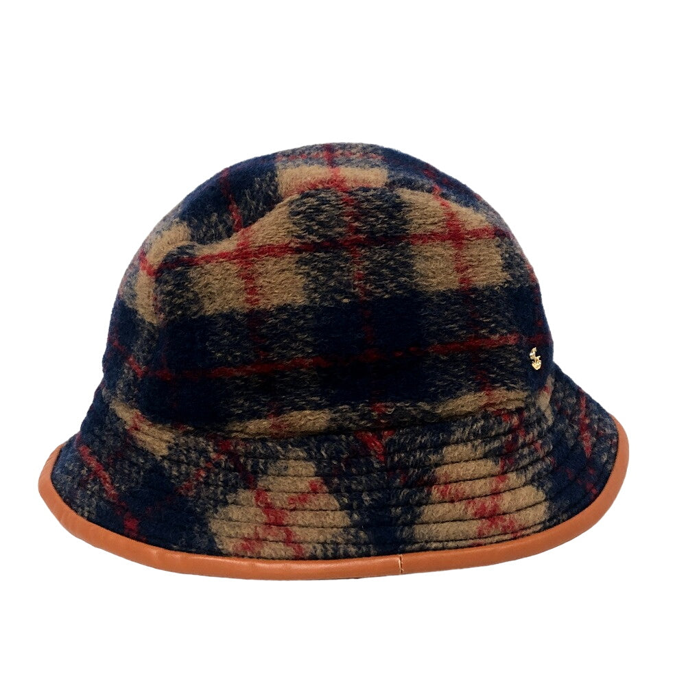 GUCCI hat 727244 Wool, Polyester Brown 58 M check unisex(Unisex) M Used