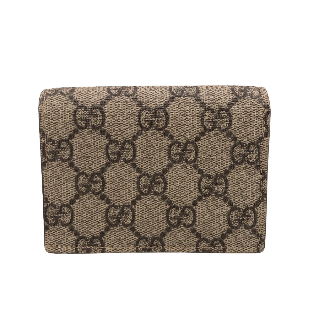 GUCCI Bifold Wallet 658610 PVC, Leather Brown Compact wallet GG Marmont Women Used