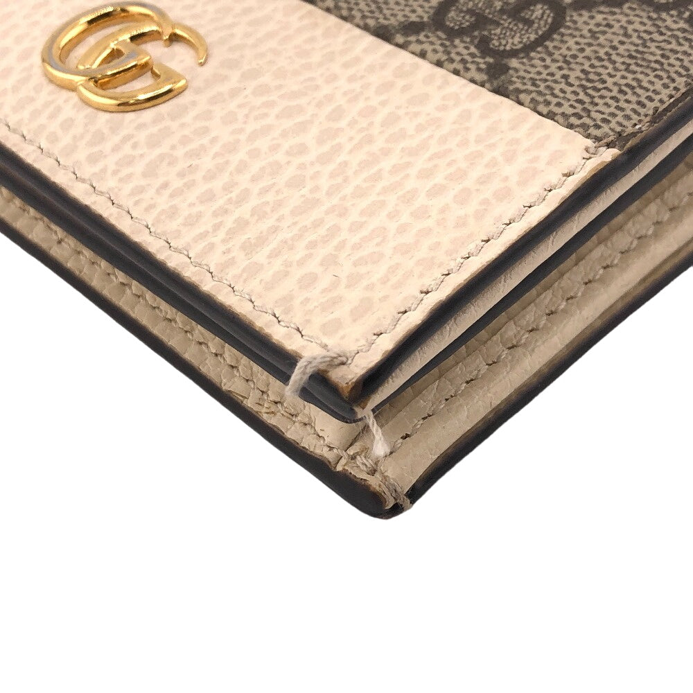 GUCCI Bifold Wallet 658610 PVC, Leather Brown Compact wallet GG Marmont Women Used