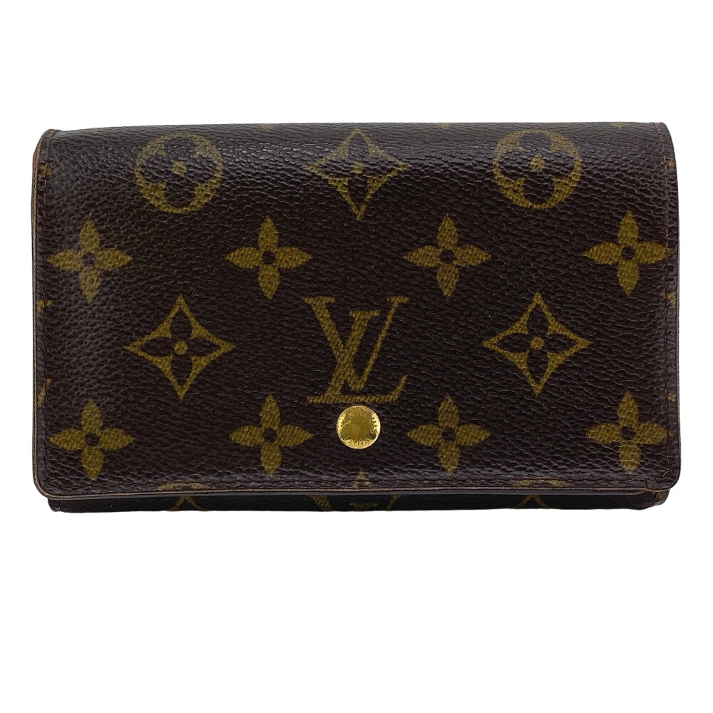 LOUIS VUITTON Bifold Wallet M61735 leather Brown Monogram Porto Monezup