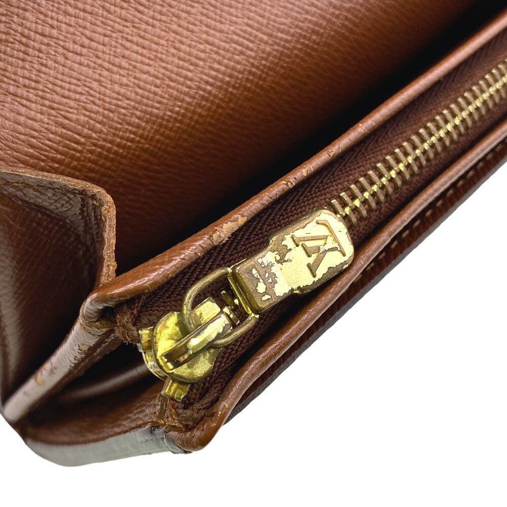 LOUIS VUITTON Bifold Wallet M61735 leather Brown Monogram Porto Monezup