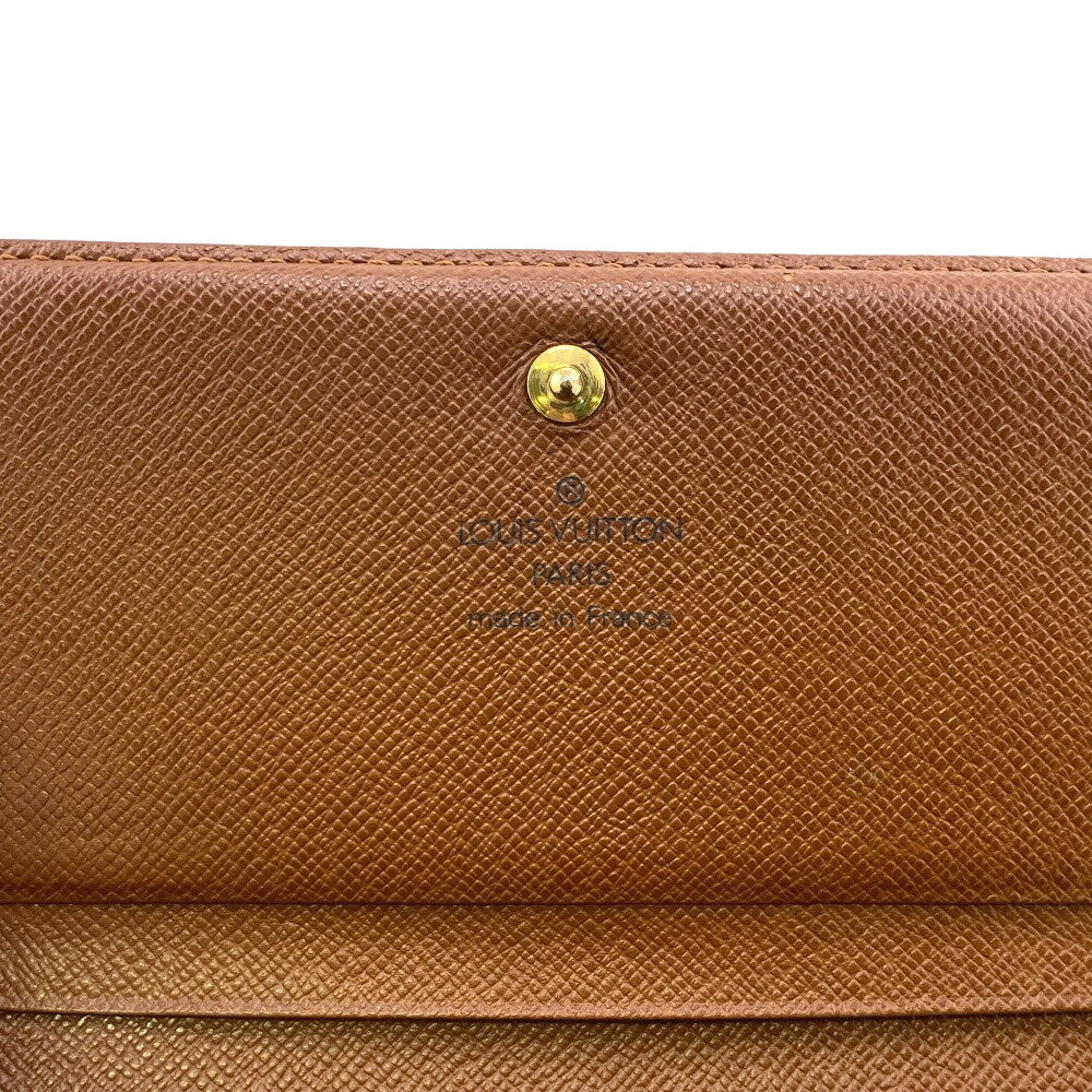 LOUIS VUITTON Bifold Wallet M61735 leather Brown Monogram Porto Monezup