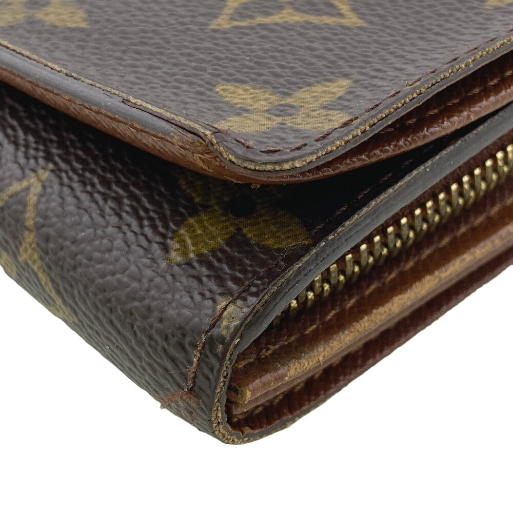 LOUIS VUITTON Bifold Wallet M61735 leather Brown Monogram Porto Monezup