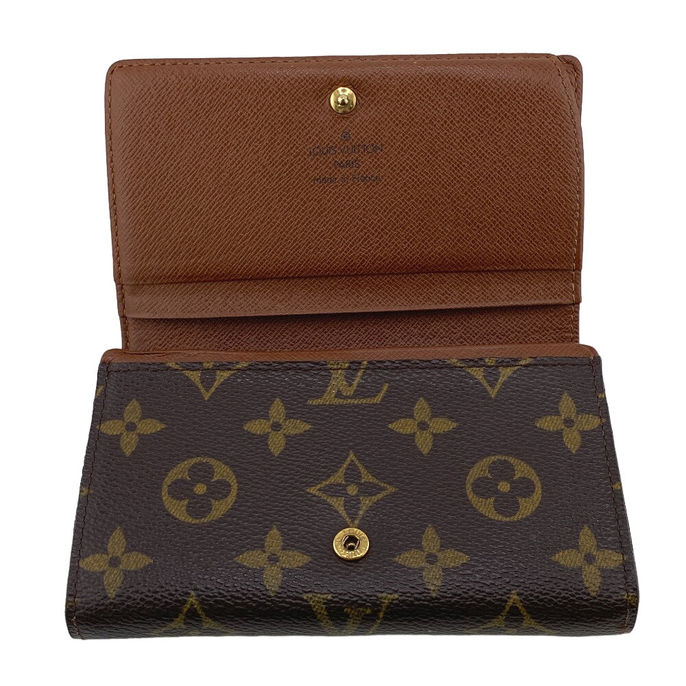 LOUIS VUITTON Bifold Wallet M61735 leather Brown Monogram Porto Monezup