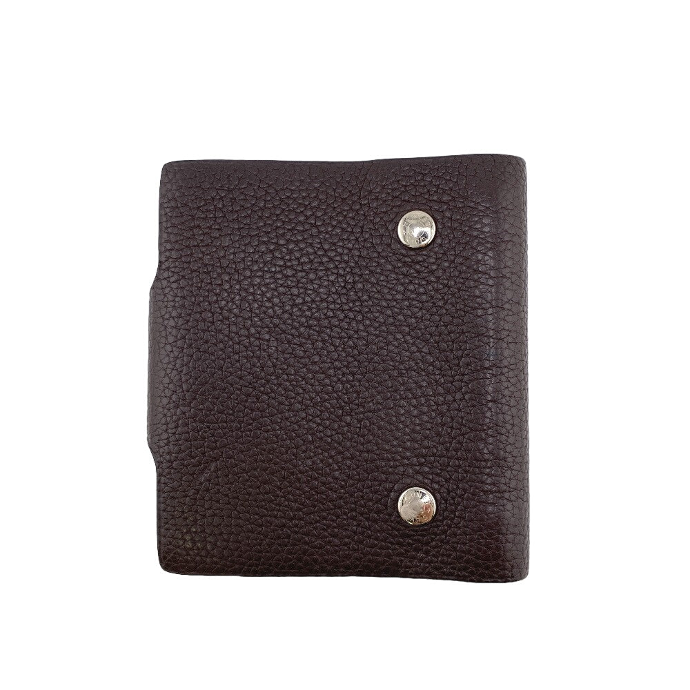 HERMES Notebook cover leather Brown Uris mini