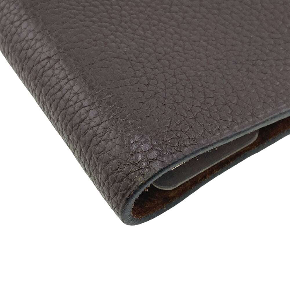 HERMES Notebook cover leather Brown Uris mini