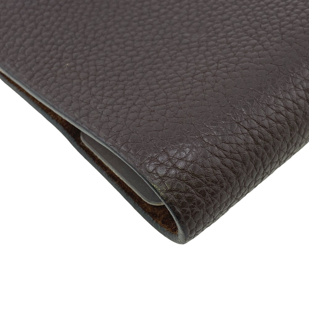 HERMES Notebook cover leather Brown Uris mini