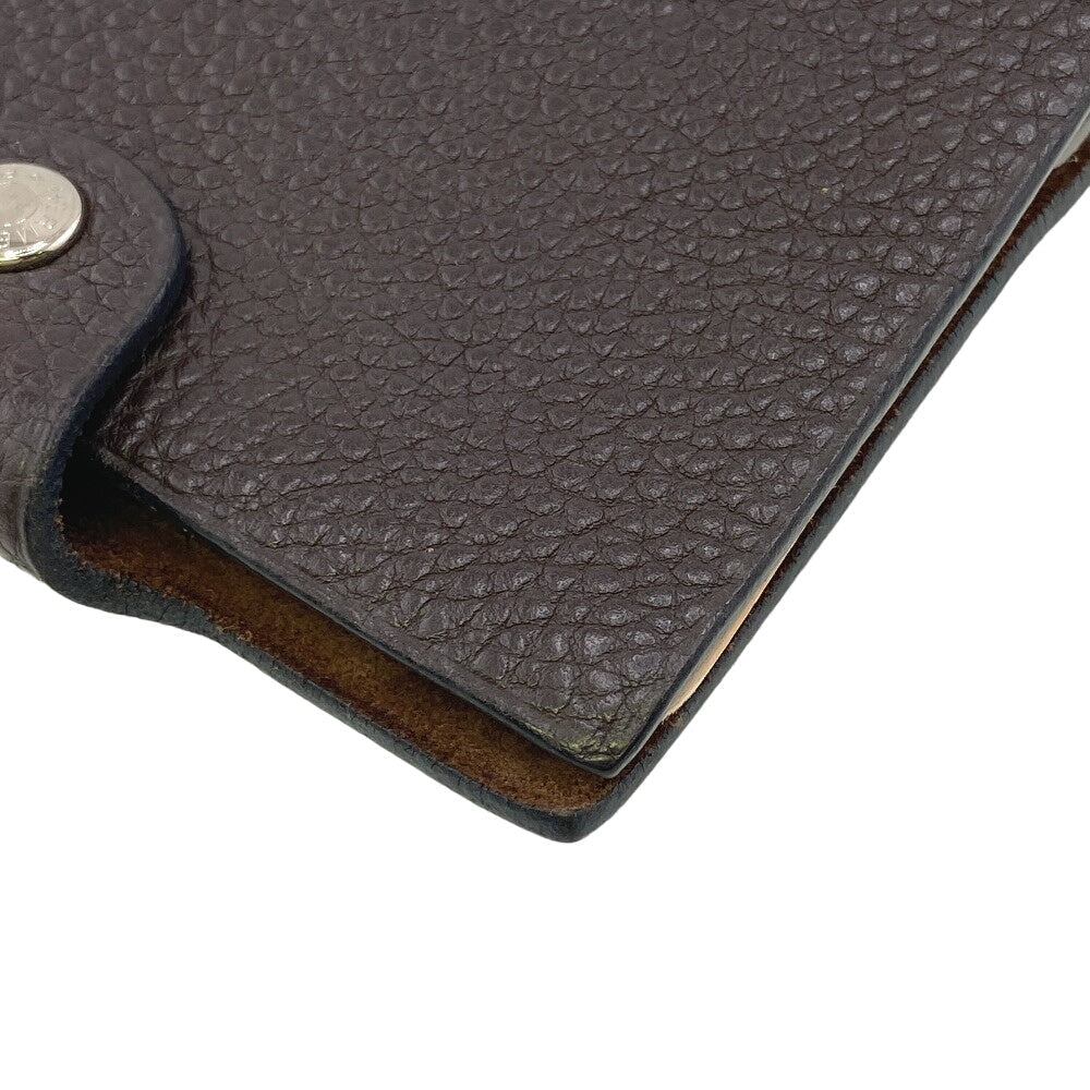 HERMES Notebook cover leather Brown Uris mini