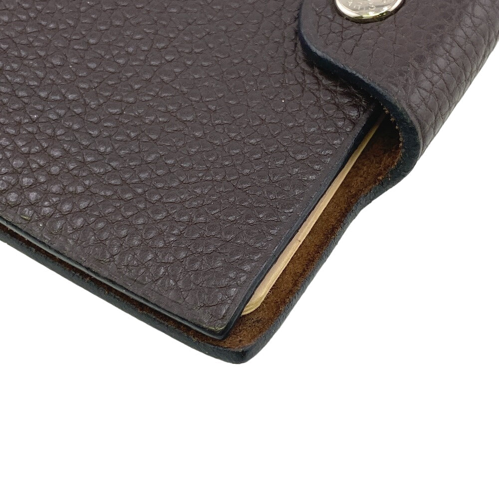 HERMES Notebook cover leather Brown Uris mini