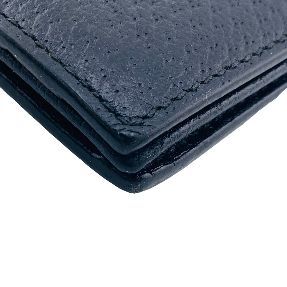 GUCCI Card Case 428737 leather black GG Marmont