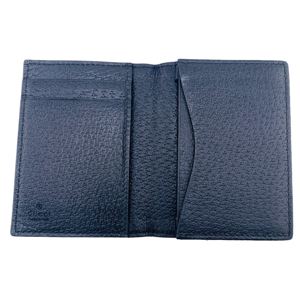 GUCCI Card Case 428737 leather black GG Marmont