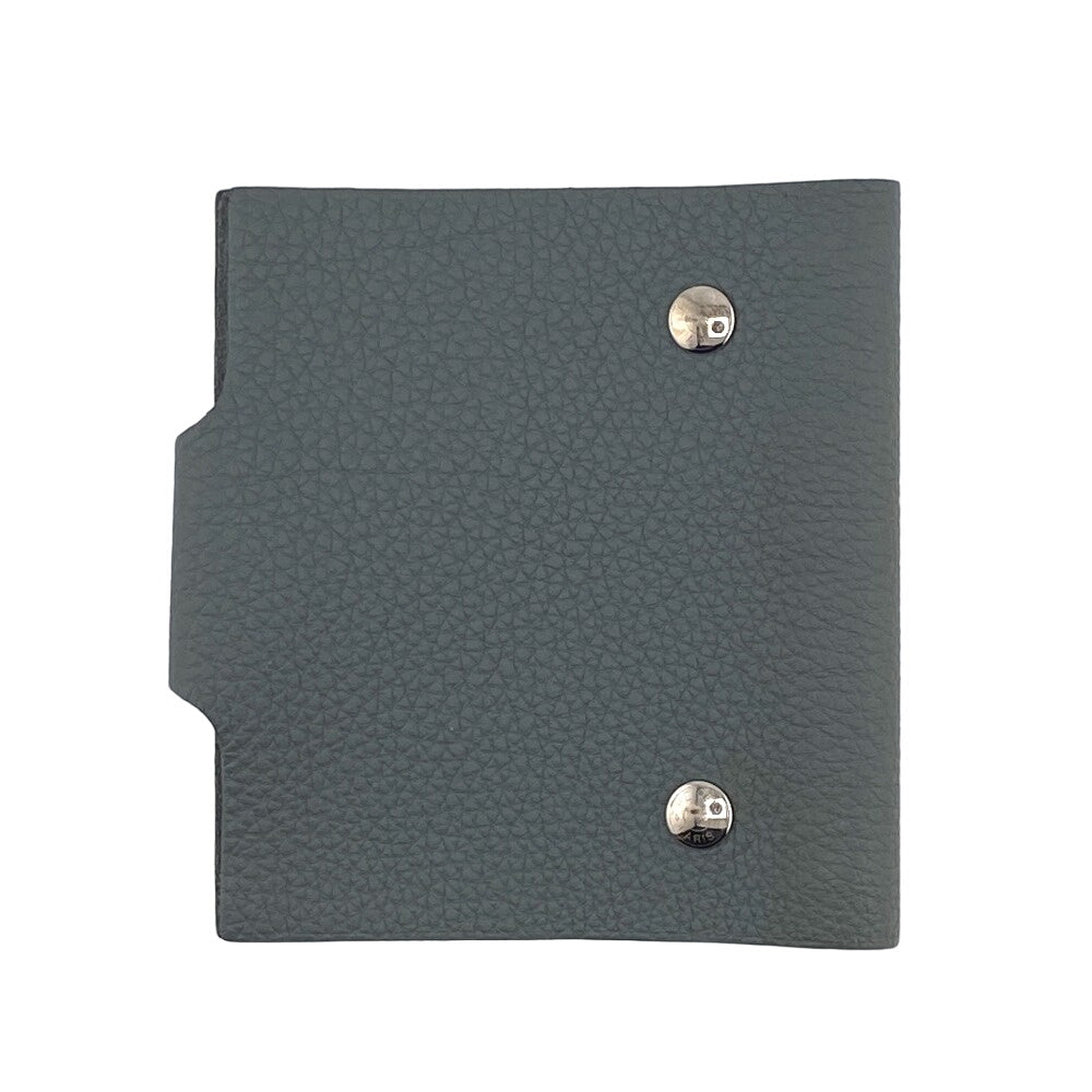 HERMES Notebook cover Taurillon Clemence gray Uris mini