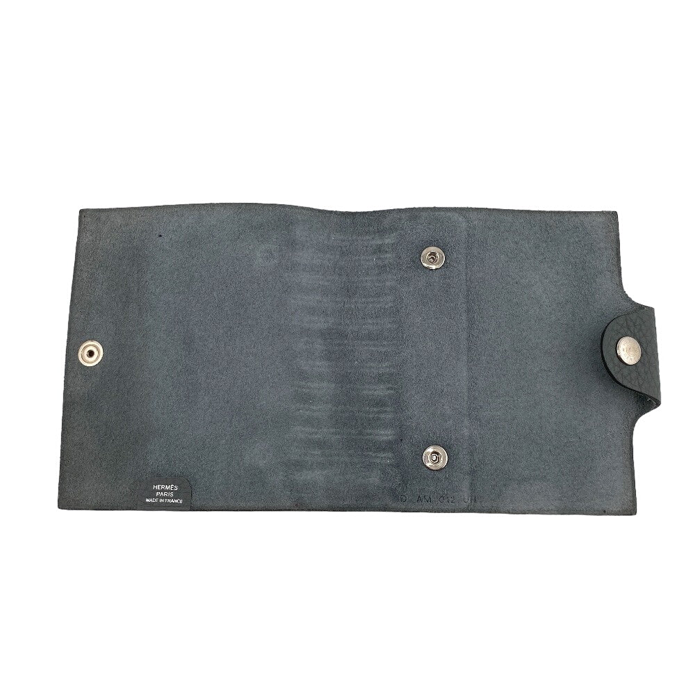 HERMES Notebook cover Taurillon Clemence gray Uris mini