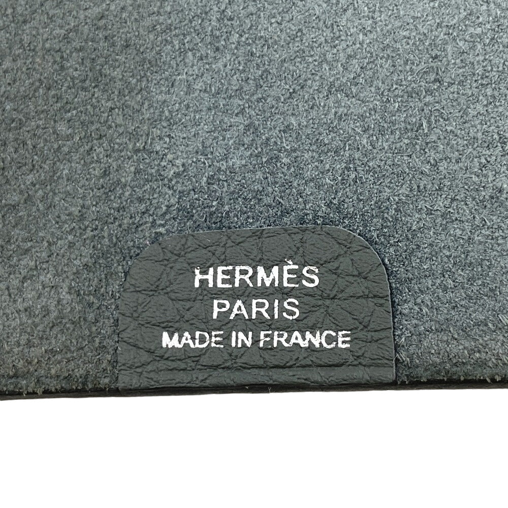 HERMES Notebook cover Taurillon Clemence gray Uris mini