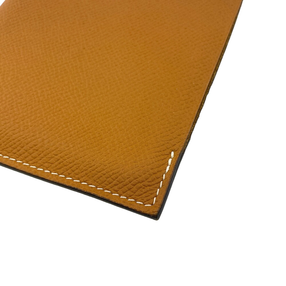 HERMES passport case Epsom Brown Talmac PM