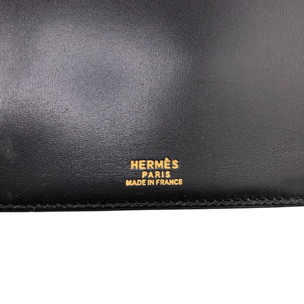 HERMES Notebook cover Box scarf black