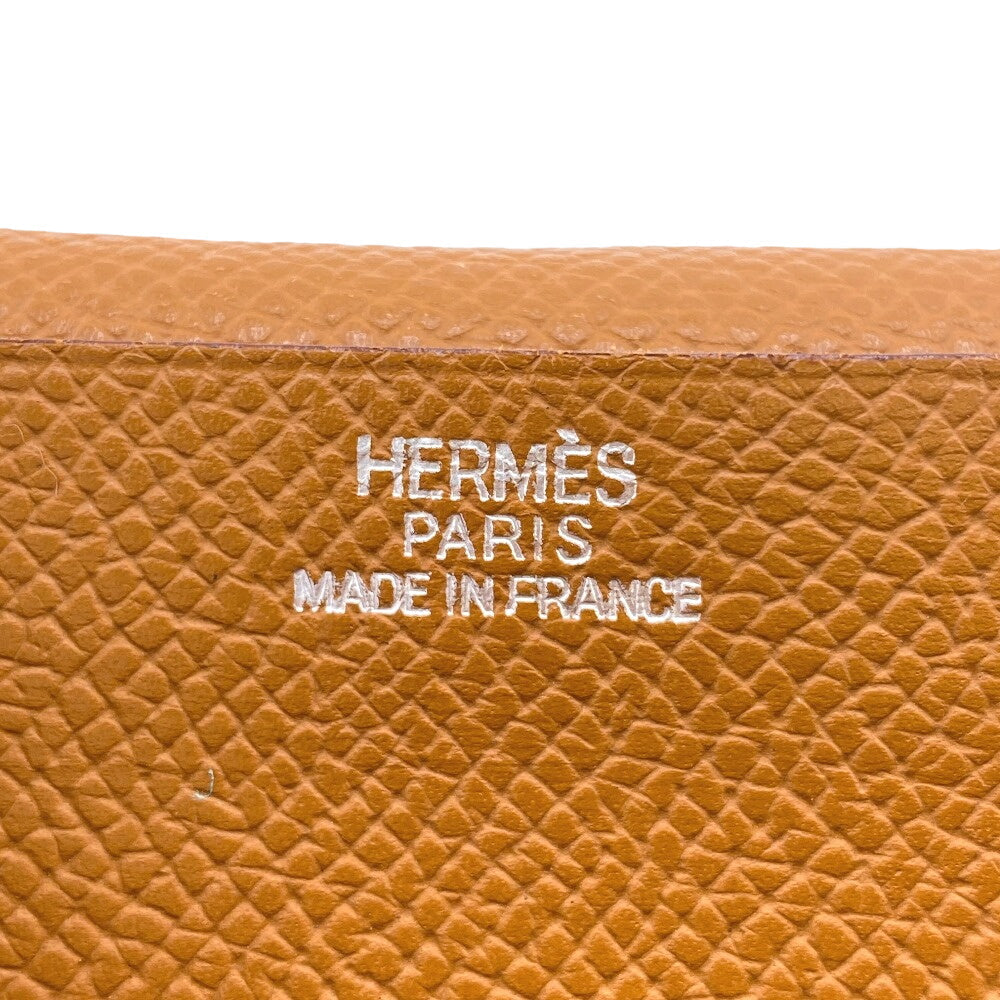 HERMES Long Wallet Purse Epsom Brown Beansufla