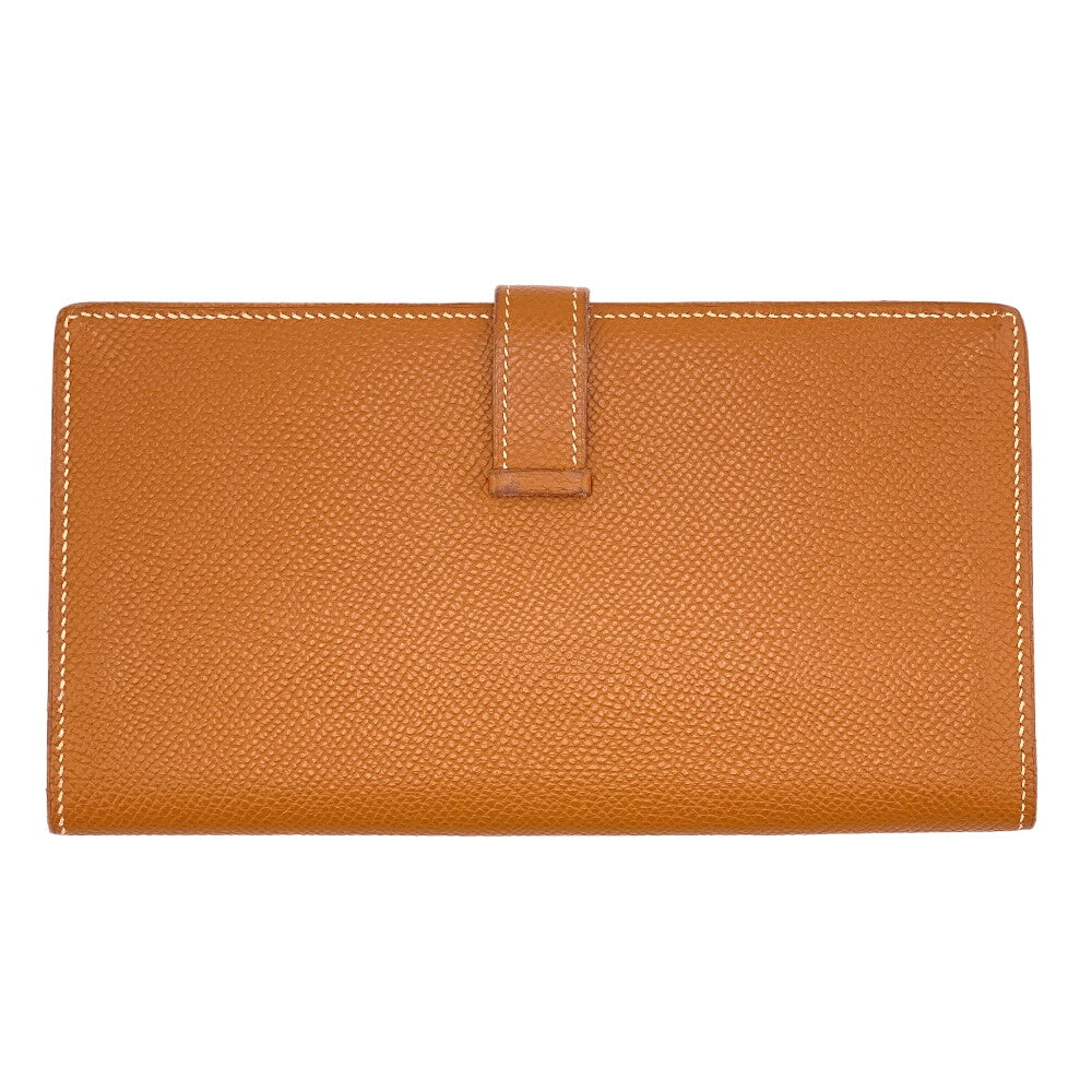 HERMES Long Wallet Purse Epsom Brown Beansufla