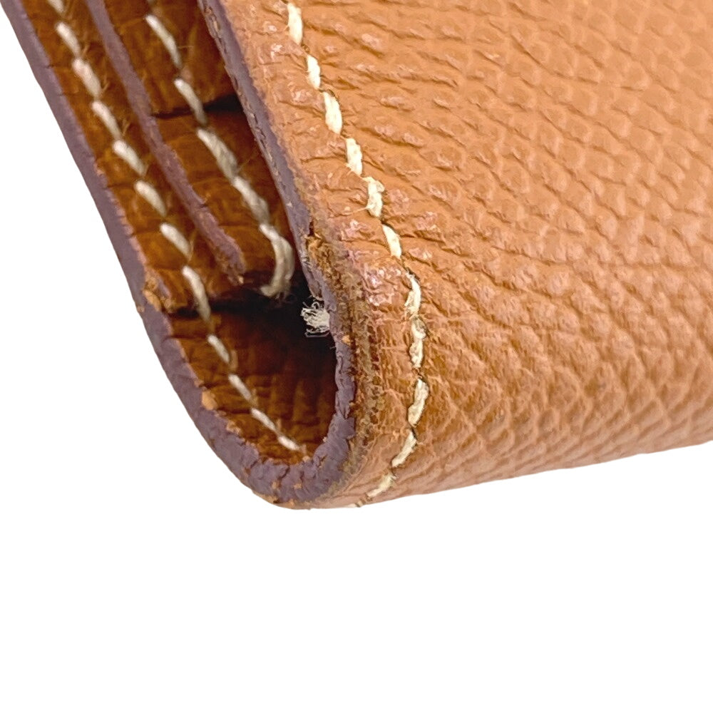 HERMES Long Wallet Purse Epsom Brown Beansufla
