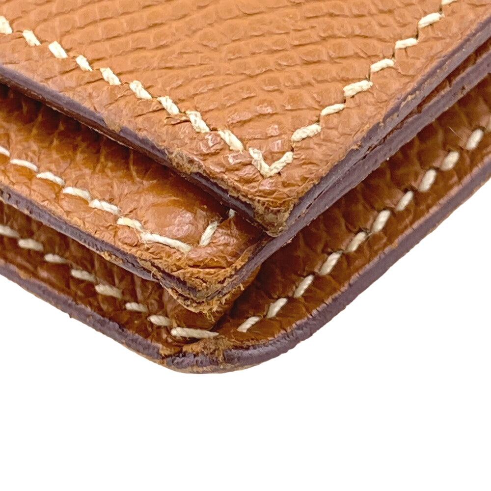HERMES Long Wallet Purse Epsom Brown Beansufla