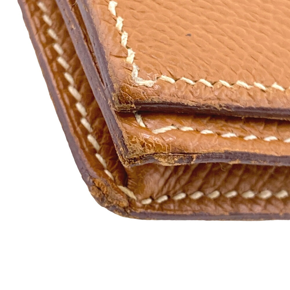 HERMES Long Wallet Purse Epsom Brown Beansufla
