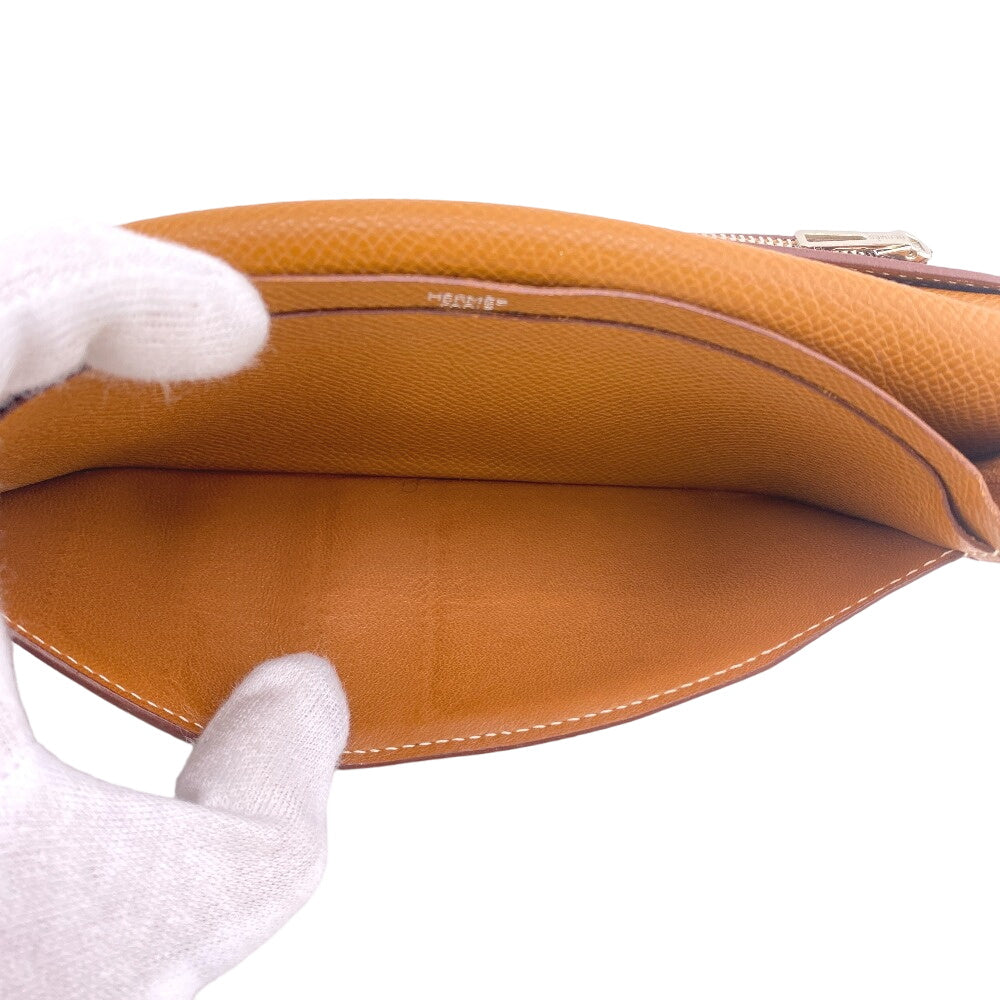 HERMES Long Wallet Purse Epsom Brown Beansufla