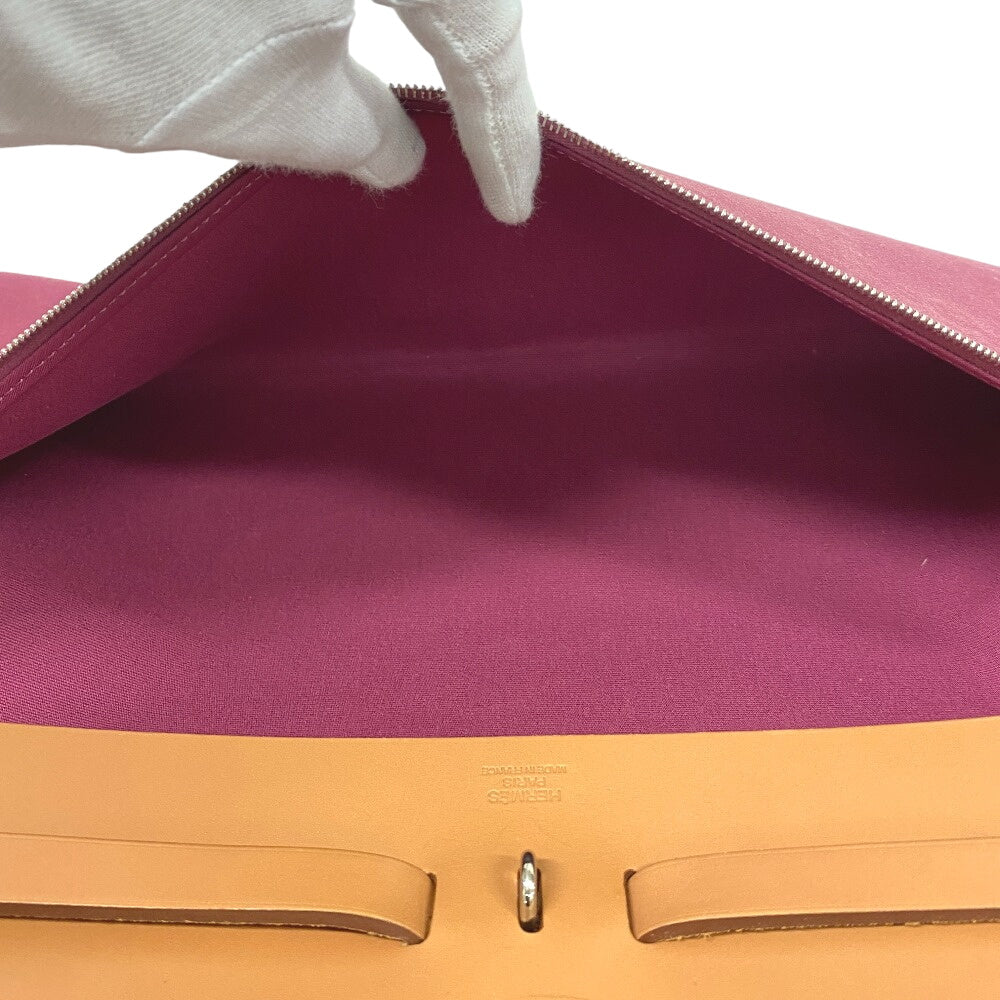 HERMES Handbag canvas pink Herbag zip cabin