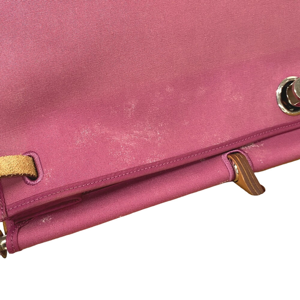 HERMES Handbag canvas pink Herbag zip cabin