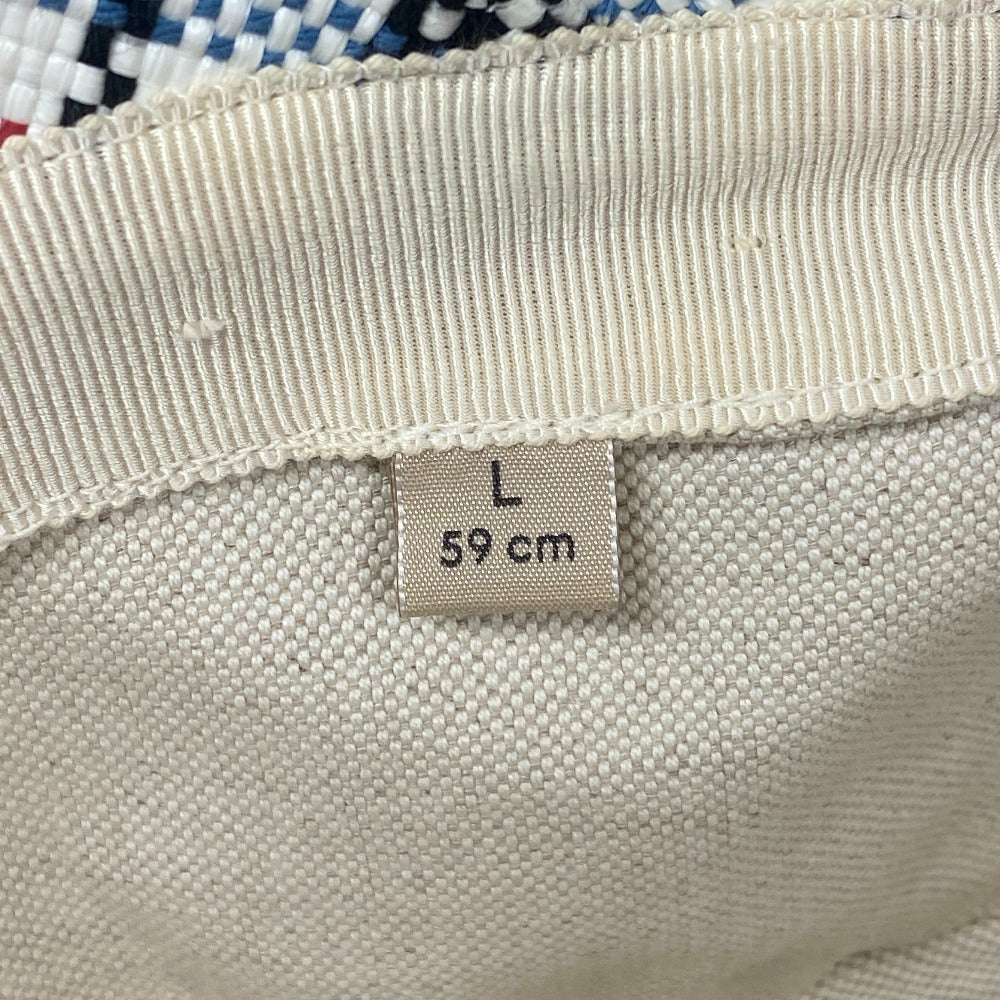 GUCCI hat 660155 straw multicolor check L