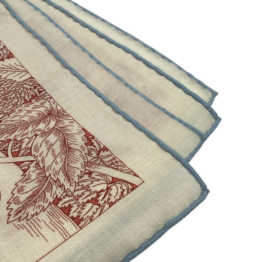 HERMES scarf Cashmere, Silk Red Retour a la Nature Caregean